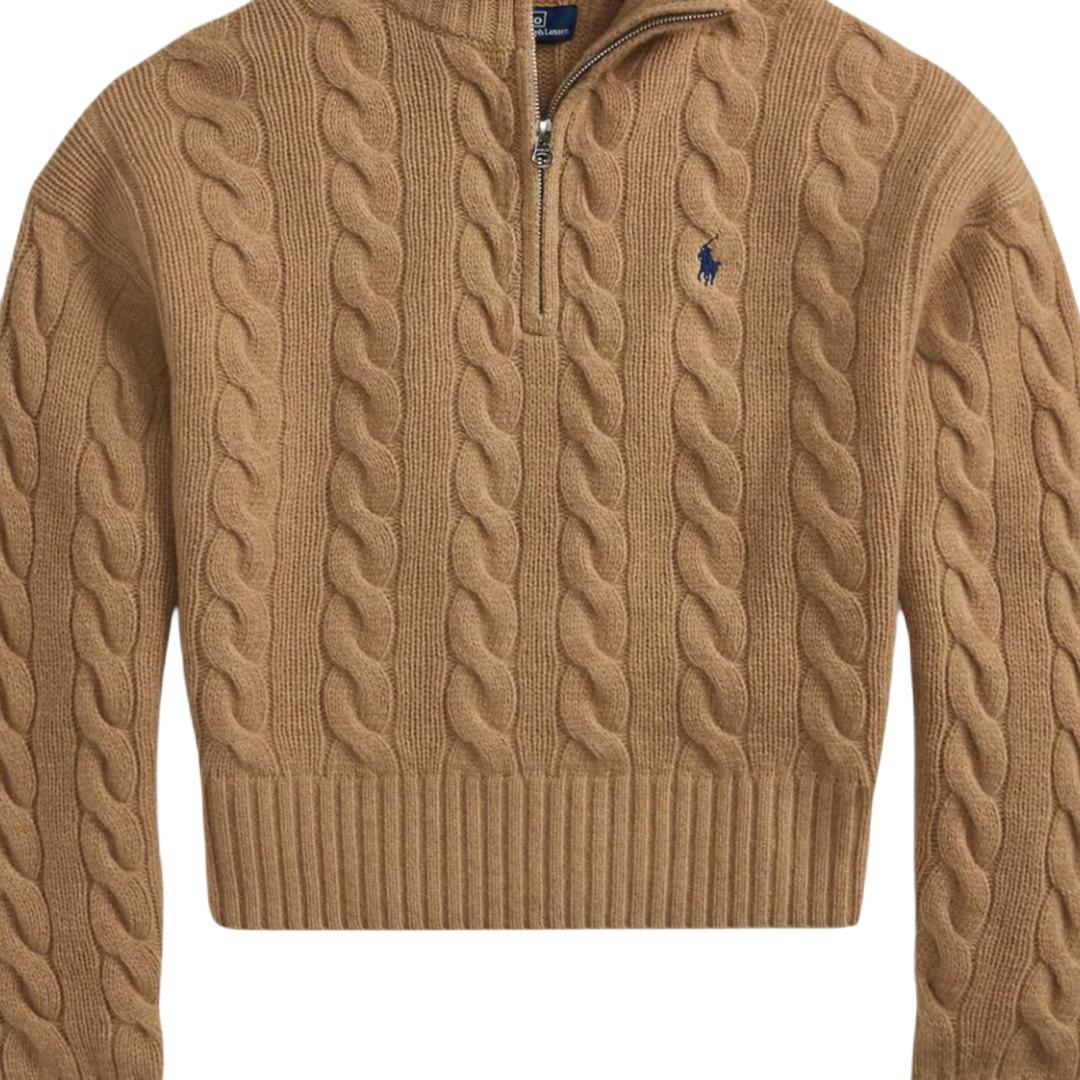 (Women) Polo Ralph Lauren  Half-Zip Cable Knit Wool Sweater. 211972130-002 圖 8