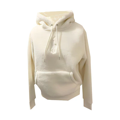 (Women) Polo Ralph Lauren Ivory Fleece Hoodie Plain Long Sleeve Jacket. 211866343-002