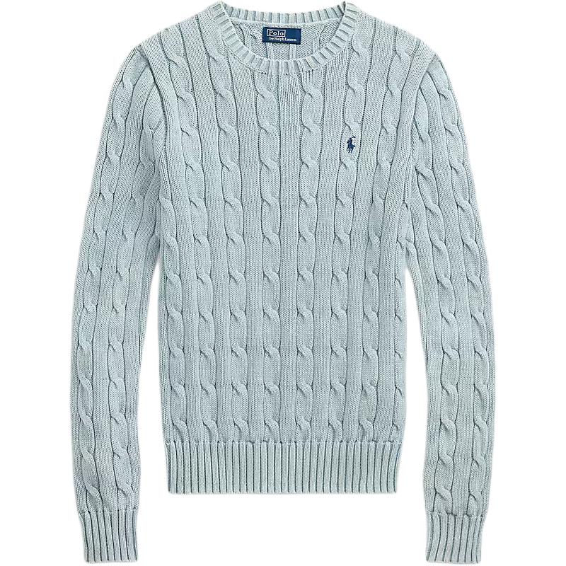 (Women) Polo Ralph Lauren  Light Blue Logo Embroidered Knit Sweater. 211935303-009