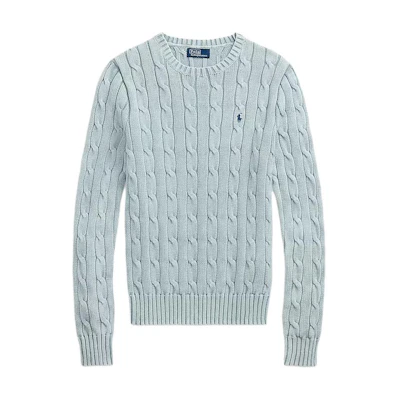 (Women) Polo Ralph Lauren Light Blue Logo Embroidered Knit Sweater. 211935303-009