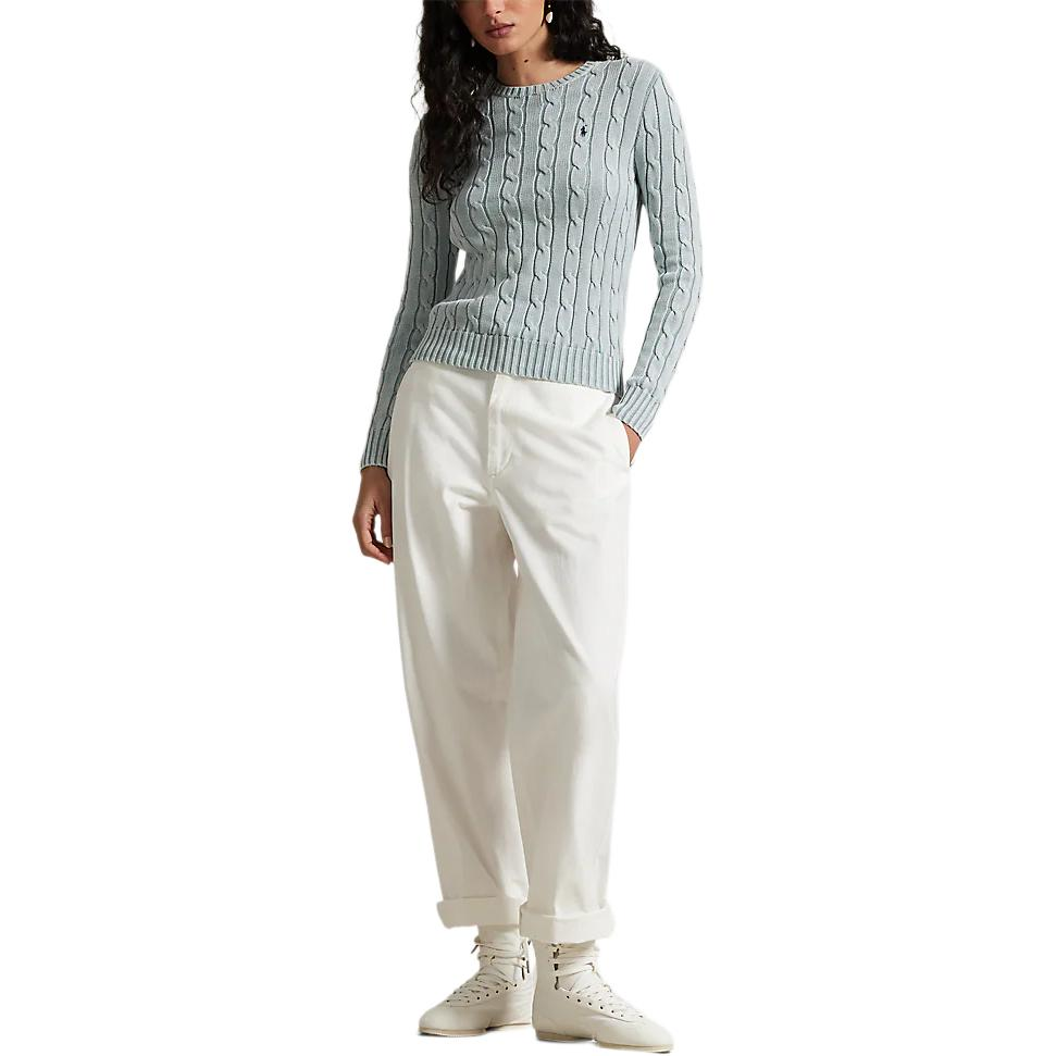 (Women) Polo Ralph Lauren  Light Blue Logo Embroidered Knit Sweater. 211935303-009 圖 4