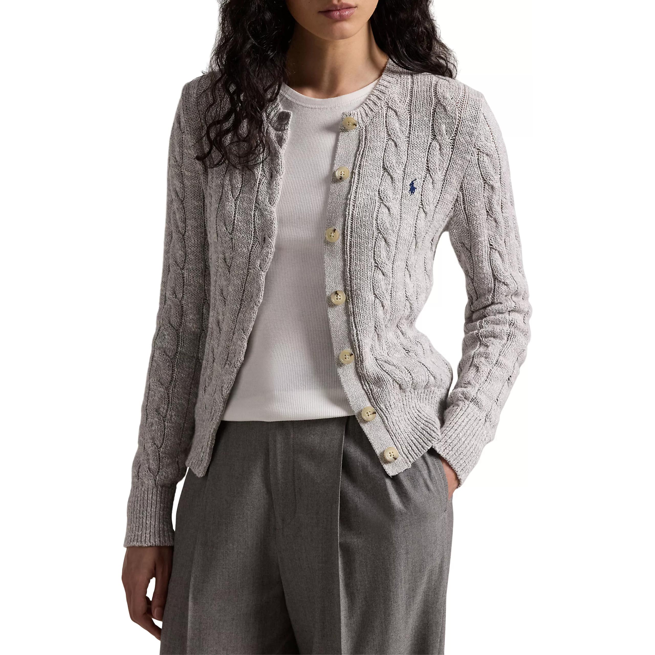 (Women) Polo Ralph Lauren  Light Grey Cable Knit Button-Up Sweater. 0400022029-112 圖 5