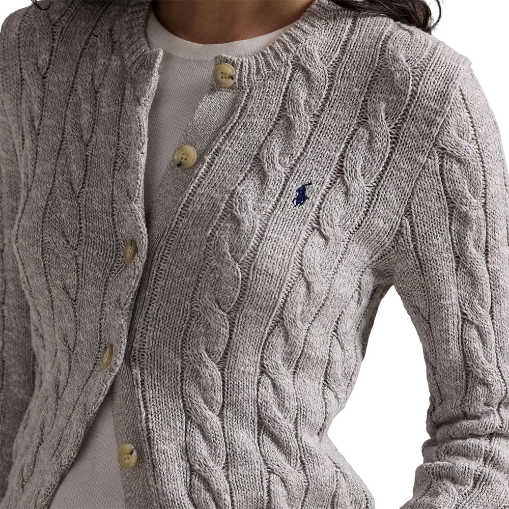 (Women) Polo Ralph Lauren  Light Grey Cable Knit Button-Up Sweater. 0400022029-112 圖 7