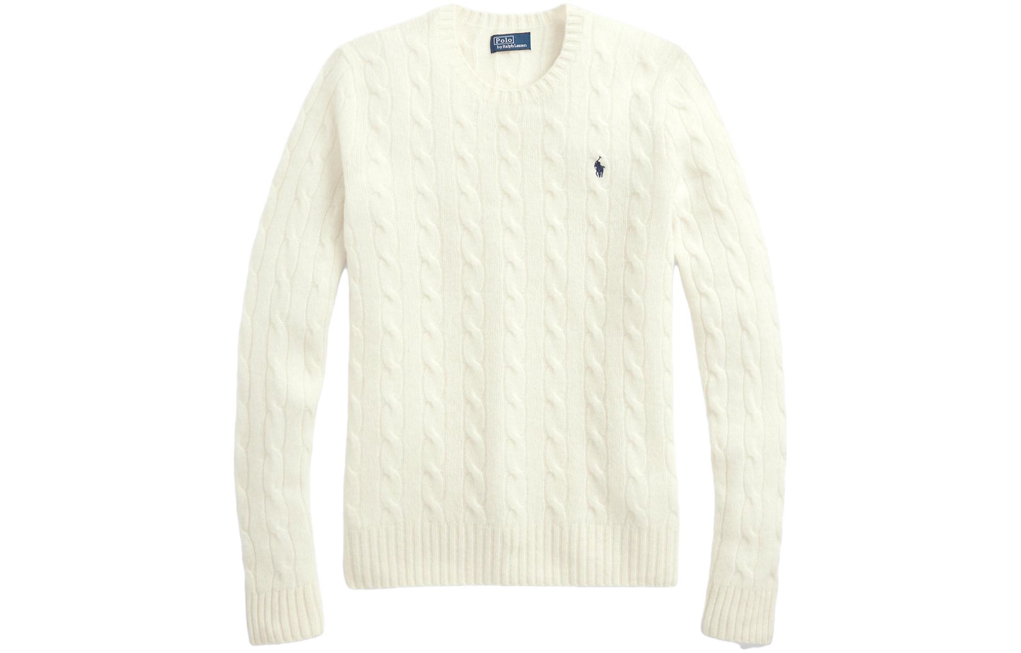 (Women) Polo Ralph Lauren  Logo Embroidered Crewneck Sweater Off-White. 211910421-001 圖 2