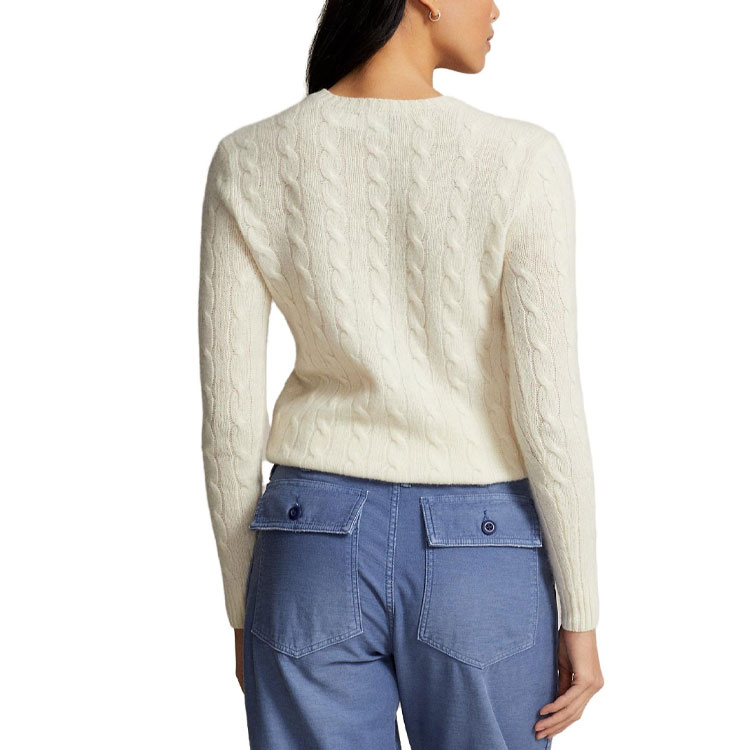 (Women) Polo Ralph Lauren  Logo Embroidered Crewneck Sweater Off-White. 211910421-001 圖 5