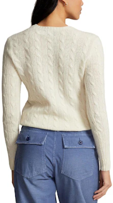 (Women) Polo Ralph Lauren Logo Embroidered Crewneck Sweater Off-White. 211910421-001 Purchase (Women) Polo Ralph Lauren Logo Embroidered Crewneck Sweater Off-White. 211910421-001