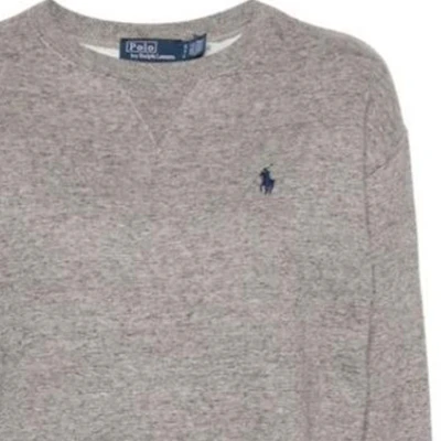 (Women) Polo Ralph Lauren Logo Print Crewneck Pullover Sweatshirt - Grey. 211943006-004 Details for (Women) Polo Ralph Lauren Logo Print Crewneck Pullover Sweatshirt - Grey. 211943006-004