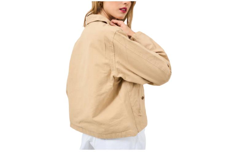 Shop (W) 폴로 랄프 로렌 로고 쿼터 집 루즈핏 트랙 재킷 카키. 211936442-003