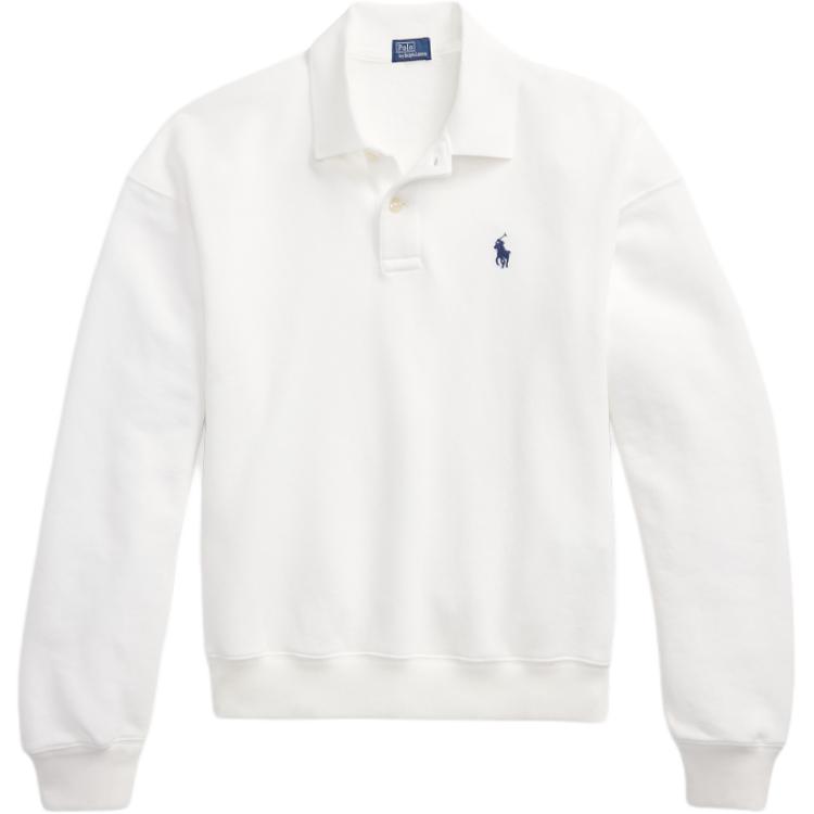 (Women) Polo Ralph Lauren  Loose-Fit Long-Sleeve Polo Shirt White WMPOKNINFB20811-100