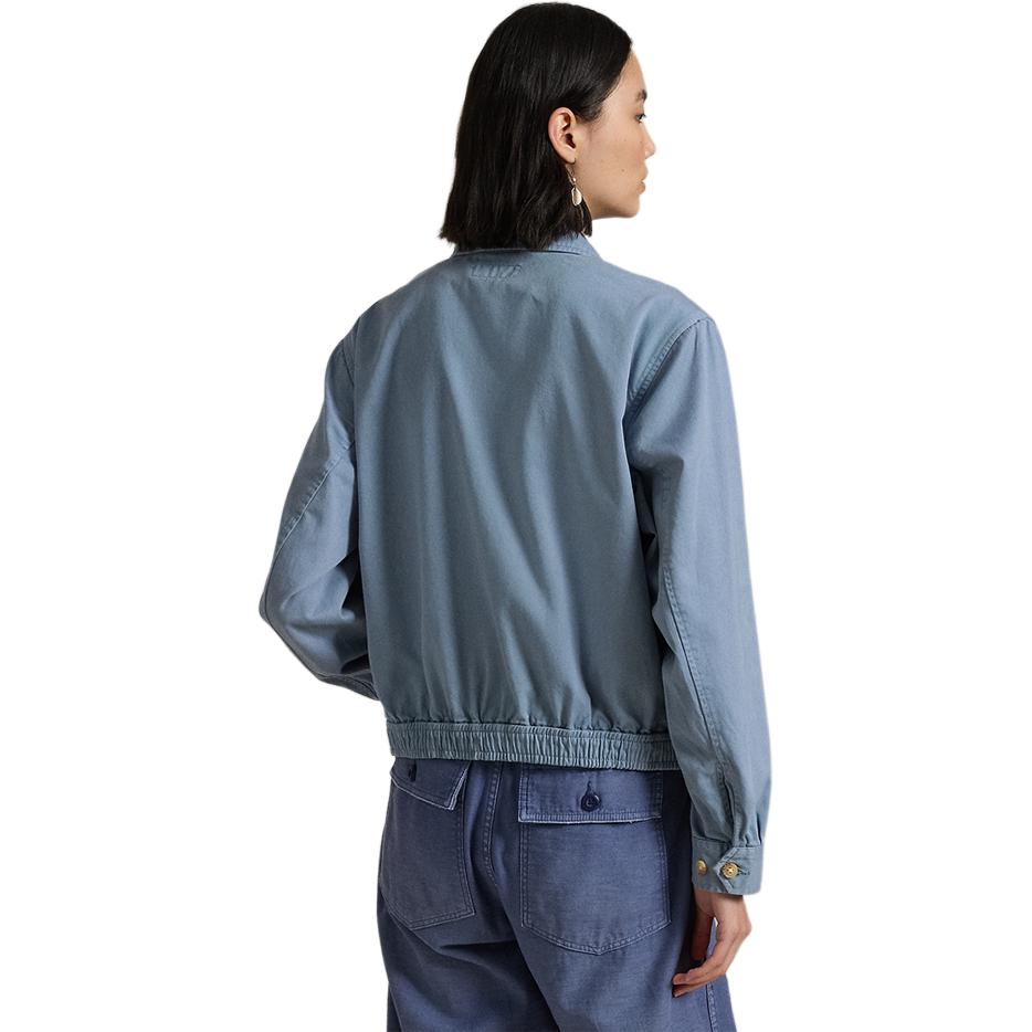 (Women) Polo Ralph Lauren  Loose-Fit Twill Stand-Collar Long-Sleeve Jacket Light Blue WMPOOTWN5A20092-400 圖 4
