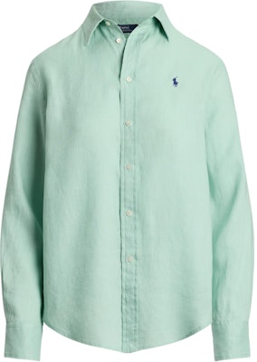 (W) Polo Ralph Lauren 寬鬆版綠色標誌長袖襯衫 211970730-013 Order (W) Polo Ralph Lauren 寬鬆版綠色標誌長袖襯衫 211970730-013