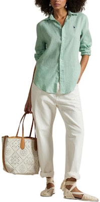 (W) Polo Ralph Lauren 寬鬆版綠色標誌長袖襯衫 211970730-013 Lookbook (W) Polo Ralph Lauren 寬鬆版綠色標誌長袖襯衫 211970730-013