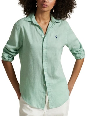 (W) Polo Ralph Lauren 寬鬆版綠色標誌長袖襯衫 211970730-013 Shop (W) Polo Ralph Lauren 寬鬆版綠色標誌長袖襯衫 211970730-013