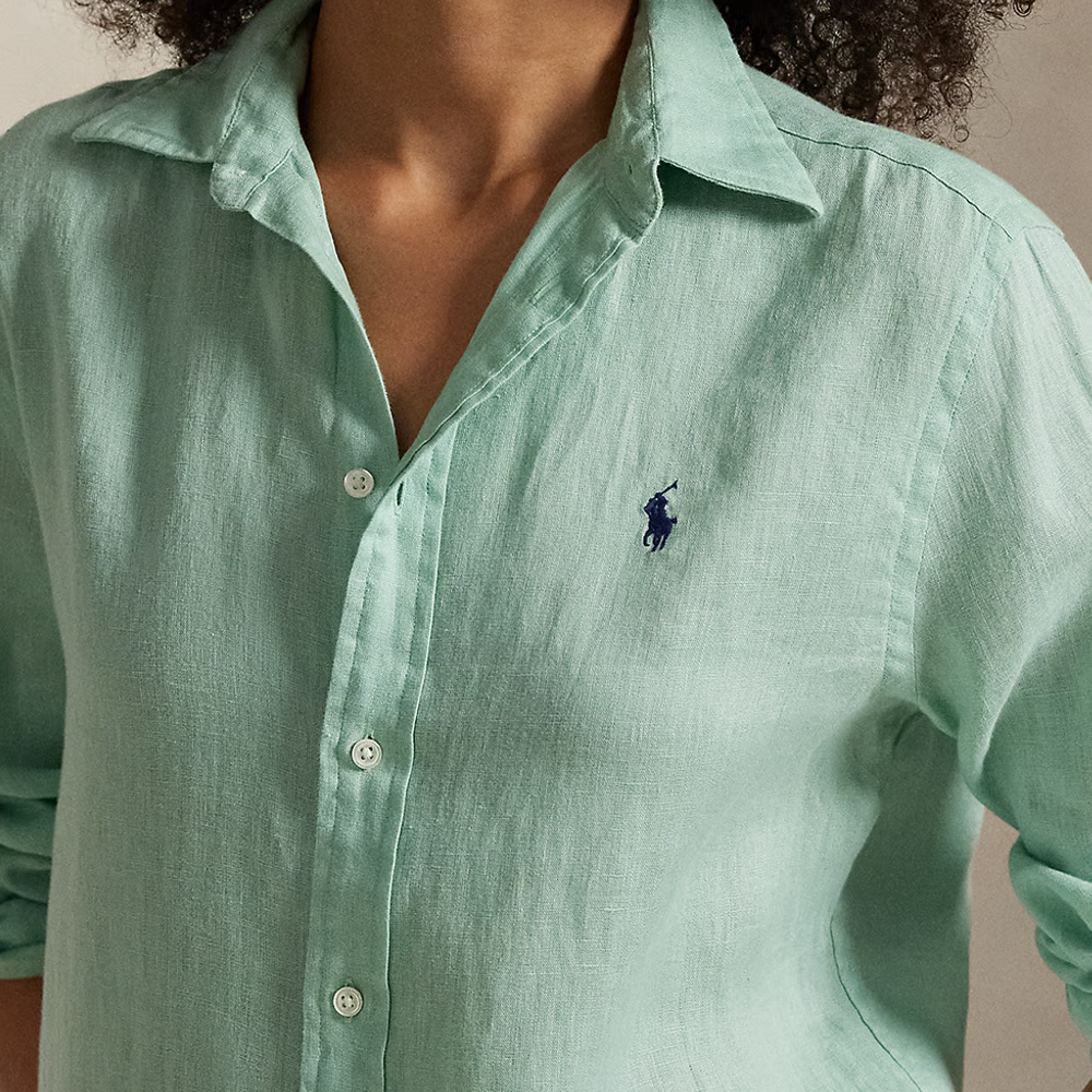 Details for (W) Polo Ralph Lauren 寬鬆版綠色標誌長袖襯衫 211970730-013