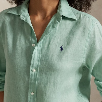 (W) Polo Ralph Lauren 寬鬆版綠色標誌長袖襯衫 211970730-013 Details for (W) Polo Ralph Lauren 寬鬆版綠色標誌長袖襯衫 211970730-013