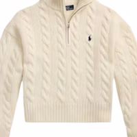 Cheap (W) Polo Ralph Lauren 寬鬆版半拉鍊長袖毛衣 WMPOSWENC021316-100