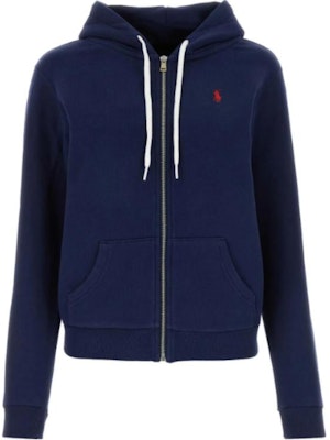 (W) Sudadera con capucha Polo Ralph Lauren azul marino con logo bordado y cremallera. 211943008-002 Order (W) Sudadera con capucha Polo Ralph Lauren azul marino con logo bordado y cremallera. 211943008-002