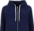 Shop (W) Sudadera con capucha Polo Ralph Lauren azul marino con logo bordado y cremallera. 211943008-002