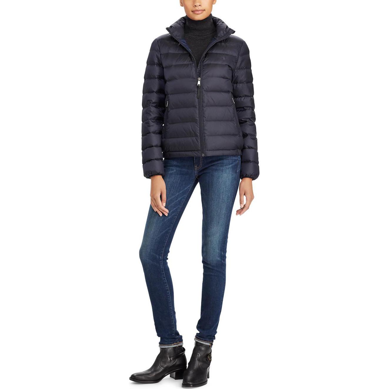 (Women) Polo Ralph Lauren  Navy Blue Embroidered Pony Zip-Up Down Jacket. WMPOOTWN2820002-410 圖 5