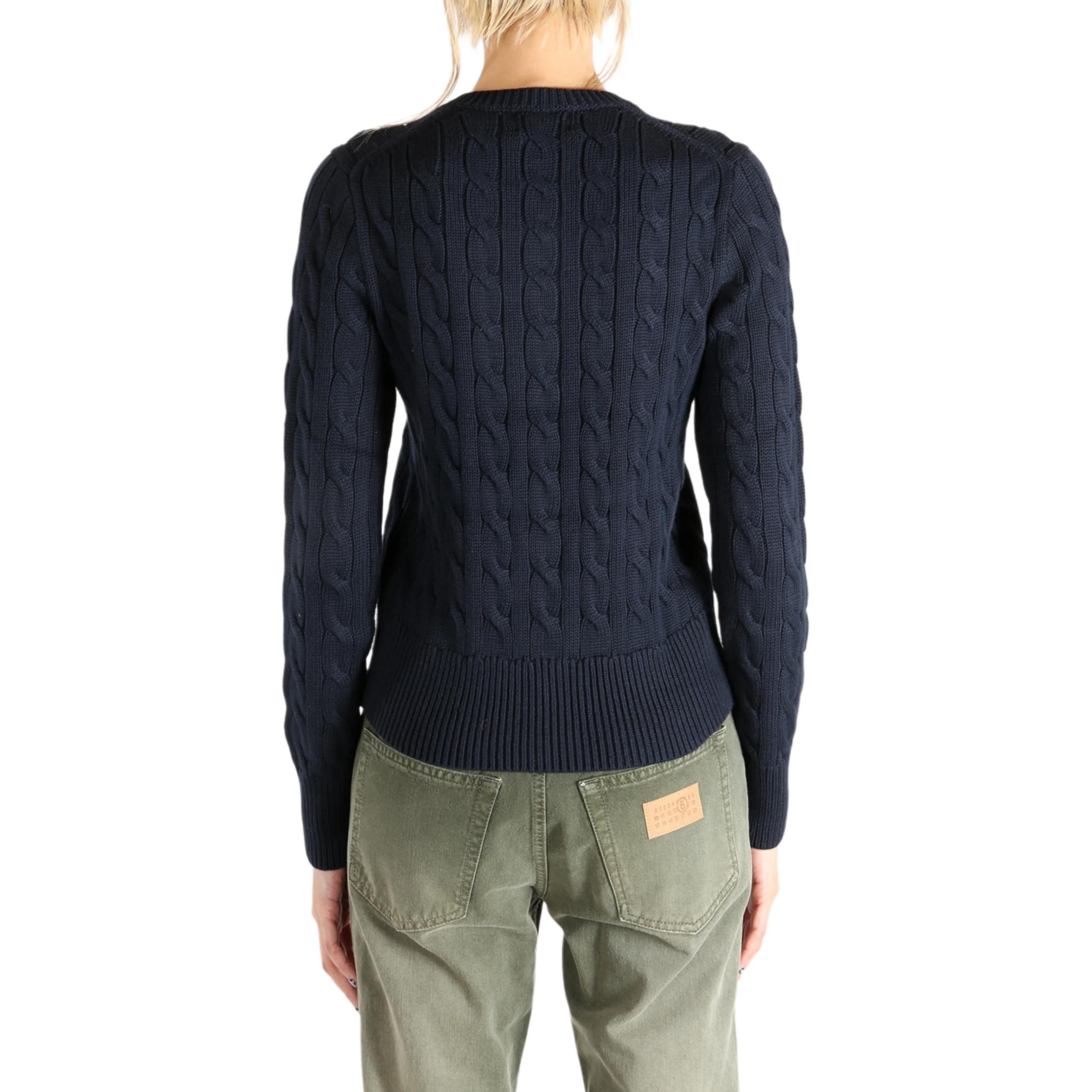 (Women) Polo Ralph Lauren  Navy Blue Single-Breasted Knitted Long-Sleeve Top 211971868-008 圖 6