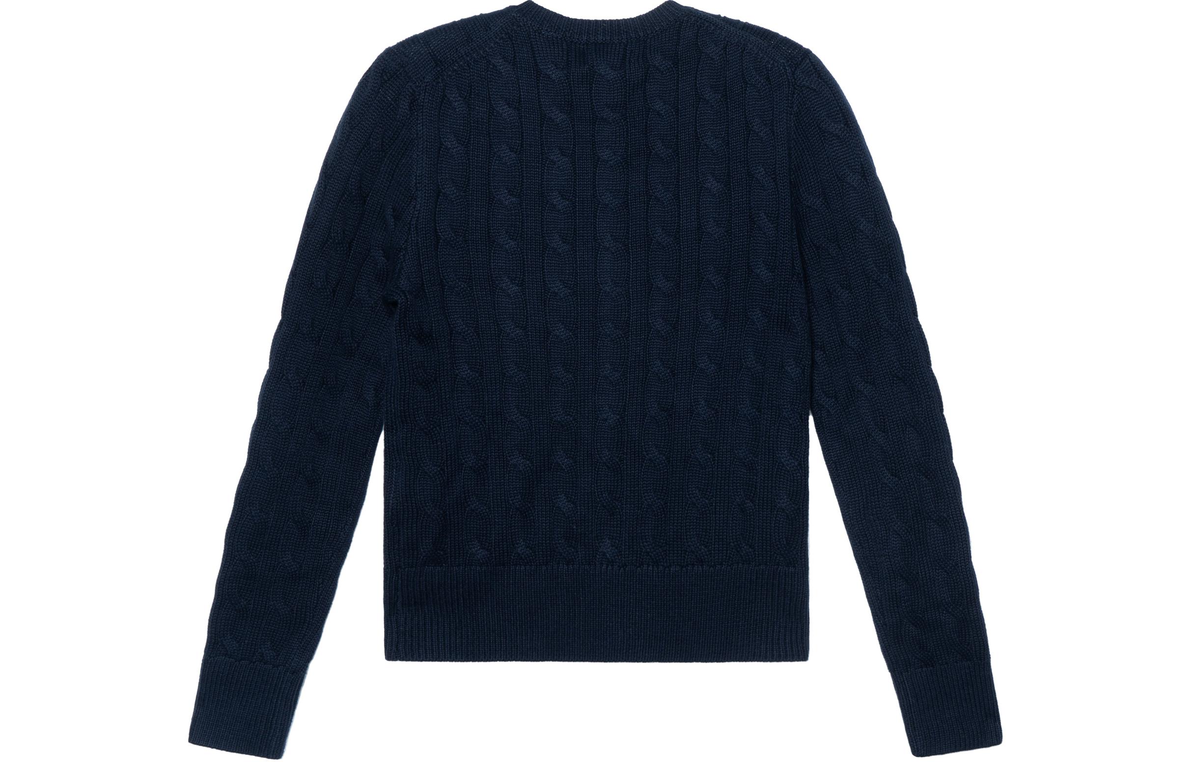 Lookbook (W) Polo Ralph Lauren 海軍藍織紋開襟外套刺繡標誌 211891643-002