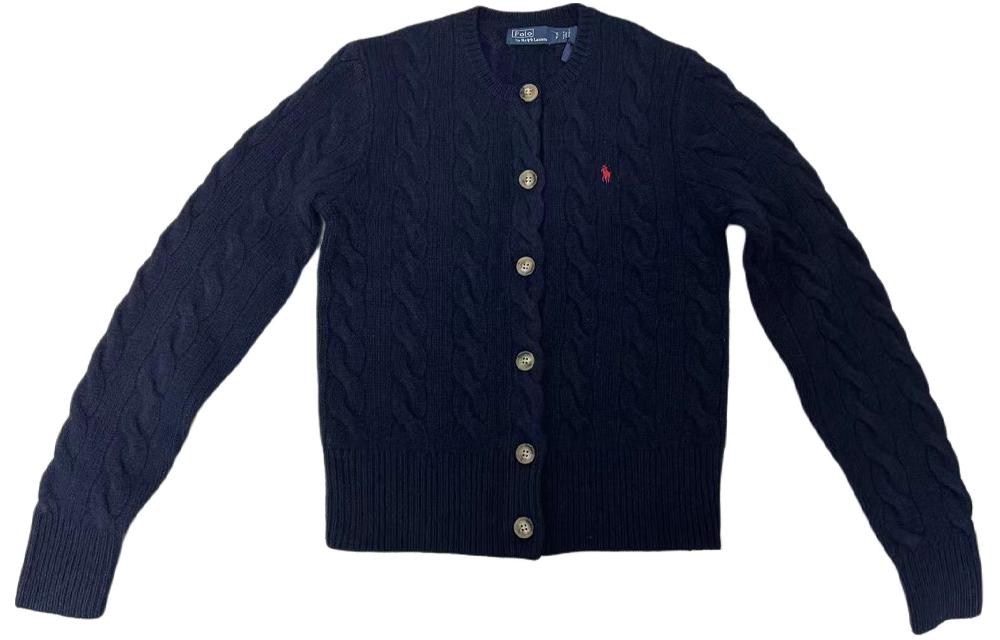 (Women) Polo Ralph Lauren  Navy Knit Cardigan with Logo Embroidery. 211910443-008 圖 2