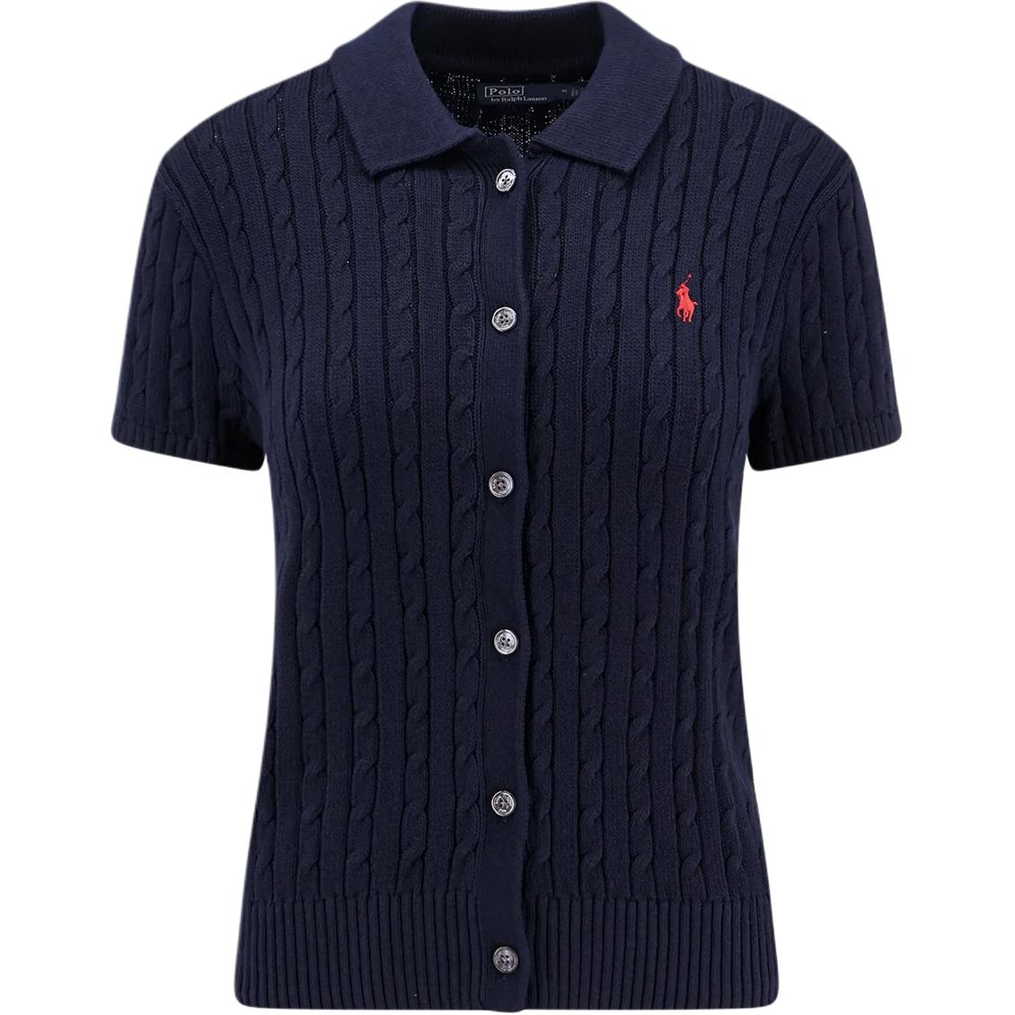 (Women) Polo Ralph Lauren  Navy Solid Logo Embroidered Short Sleeve Polo Shirt. 211963486-002 圖 2