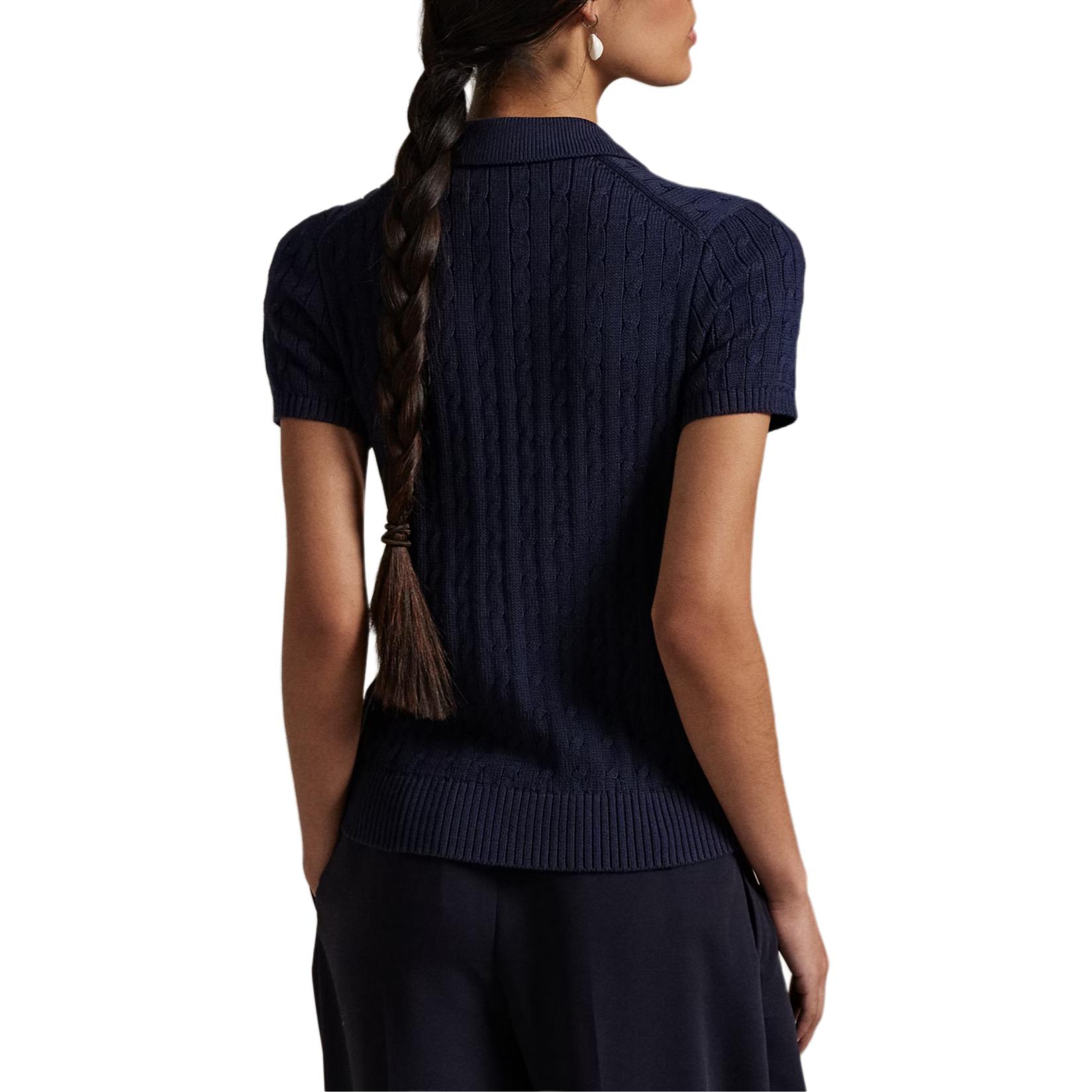 (Women) Polo Ralph Lauren  Navy Solid Logo Embroidered Short Sleeve Polo Shirt. 211963486-002 圖 6