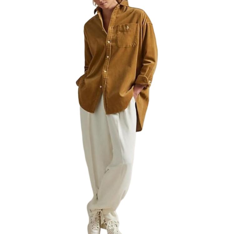 (Women) Polo Ralph Lauren  Oversized Logo Shirt Wide Collar Button-Up Long Sleeve. WMPOSHTNDO20906-270 圖 3