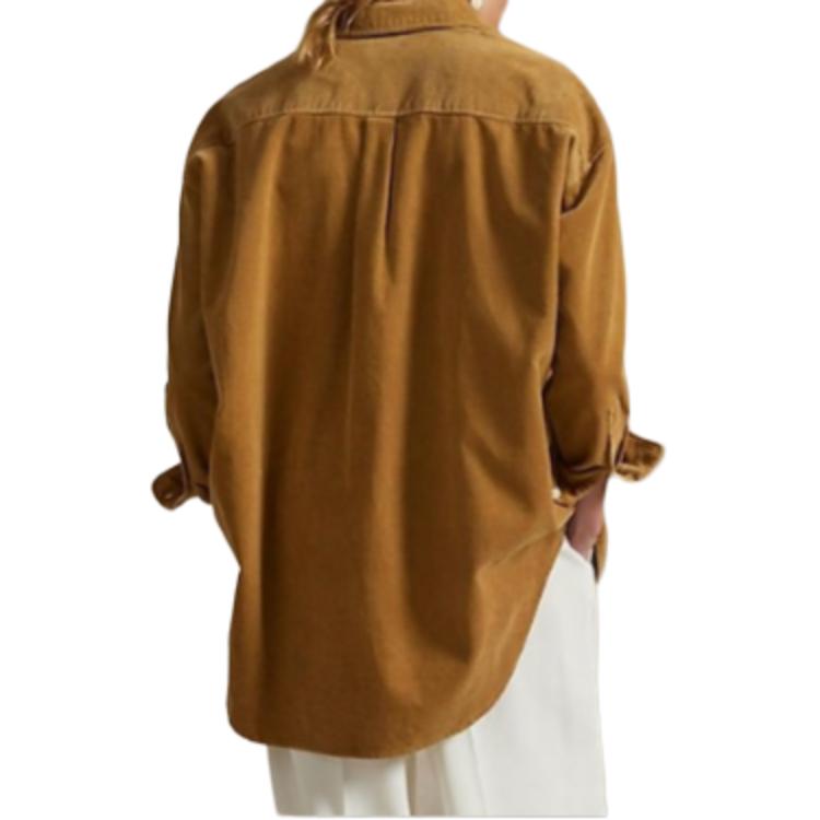 (Women) Polo Ralph Lauren  Oversized Logo Shirt Wide Collar Button-Up Long Sleeve. WMPOSHTNDO20906-270 圖 7