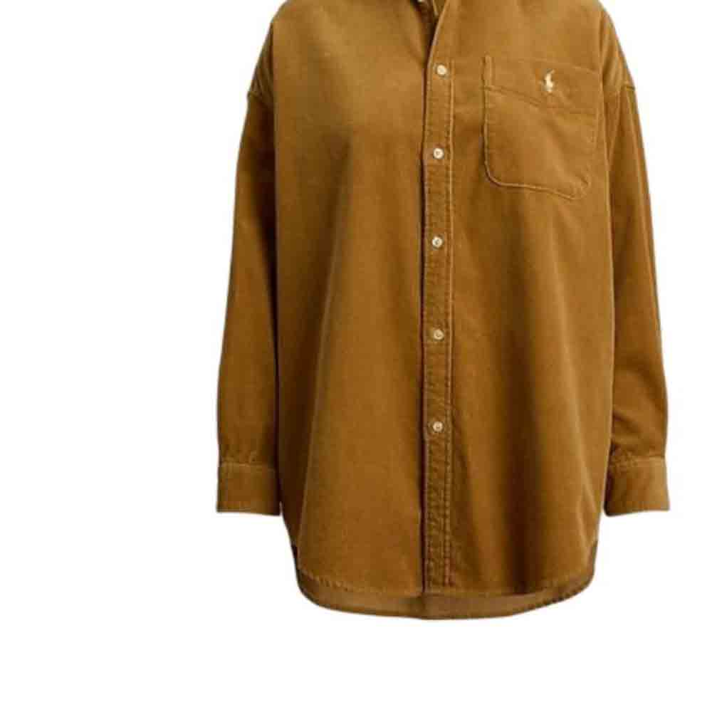 (Women) Polo Ralph Lauren  Oversized Logo Shirt Wide Collar Button-Up Long Sleeve. WMPOSHTNDO20906-270 圖 8