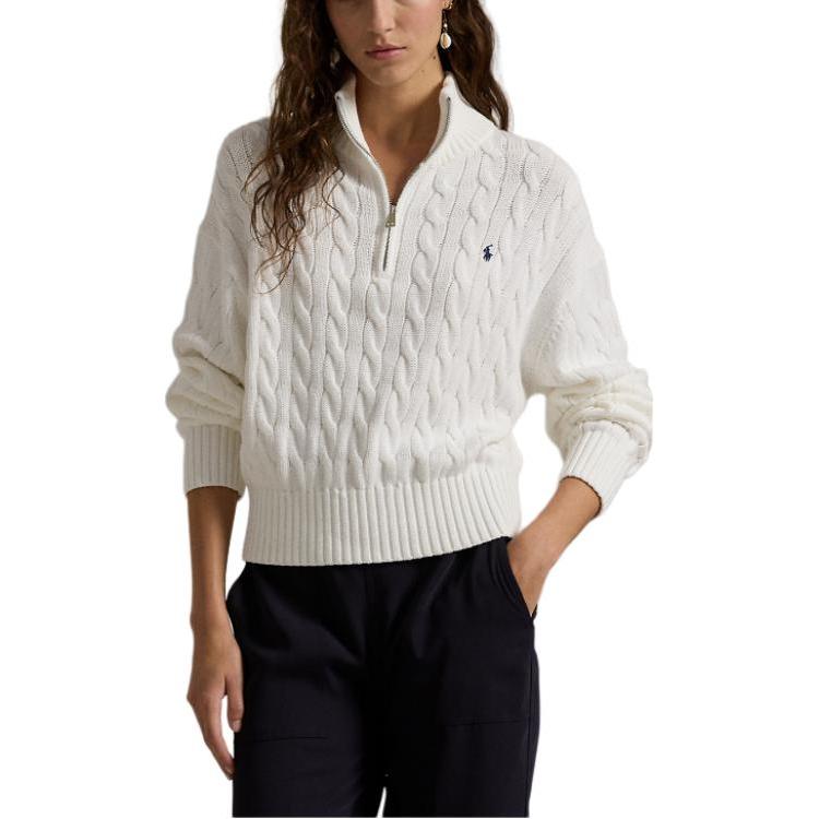 (Women) Polo Ralph Lauren  Oversized Solid Knit Sweater Long Sleeve White. WMPOSWENC021143-100 圖 5