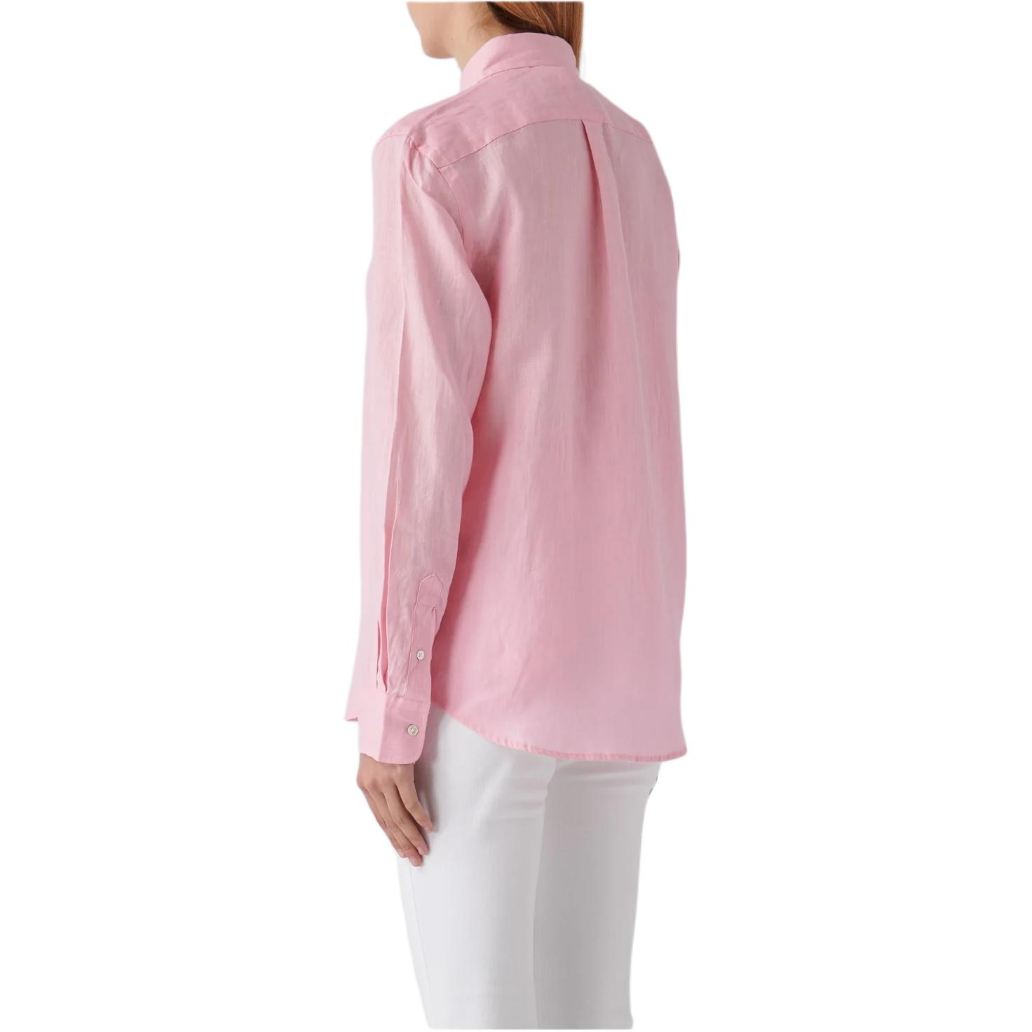(Women) Polo Ralph Lauren  Pink Logo Single-Breasted Long Sleeve Shirt. 211920516-011 圖 4