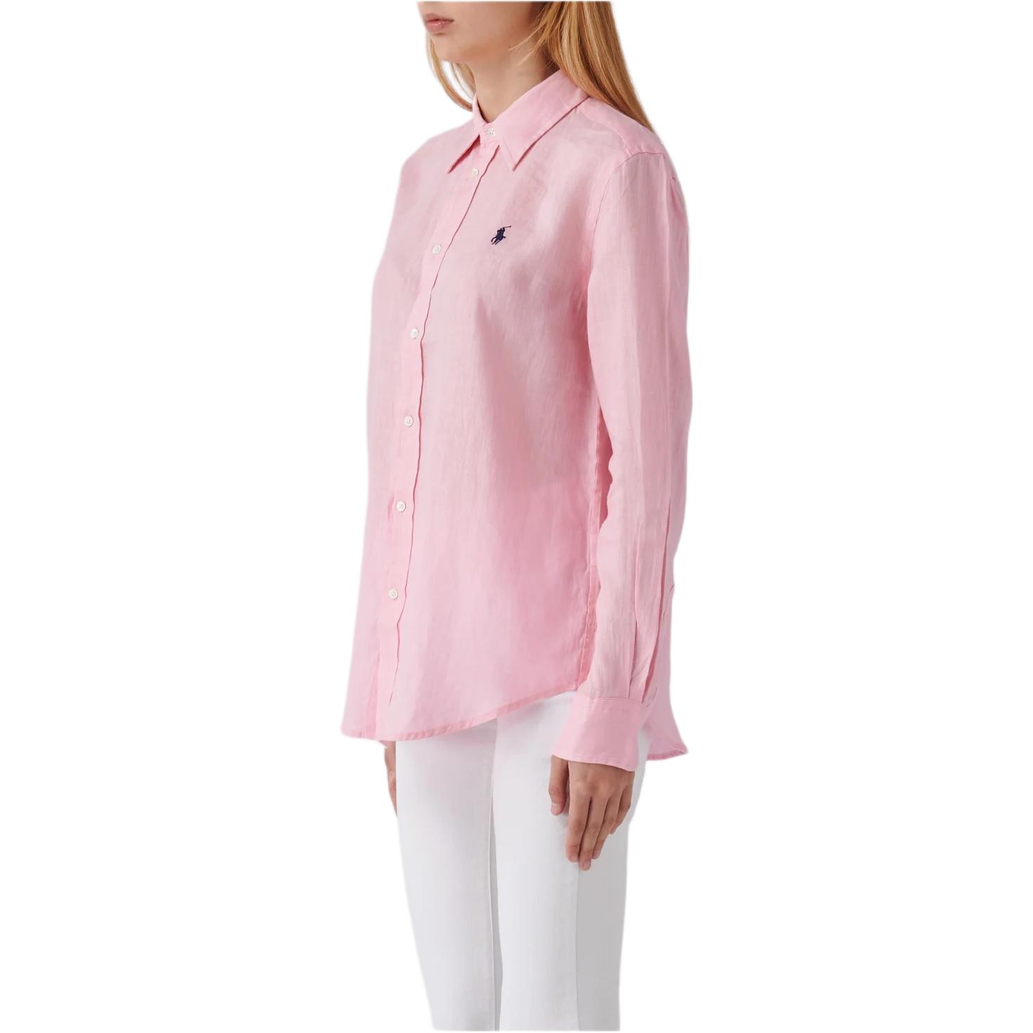 (Women) Polo Ralph Lauren  Pink Logo Single-Breasted Long Sleeve Shirt. 211920516-011 圖 5