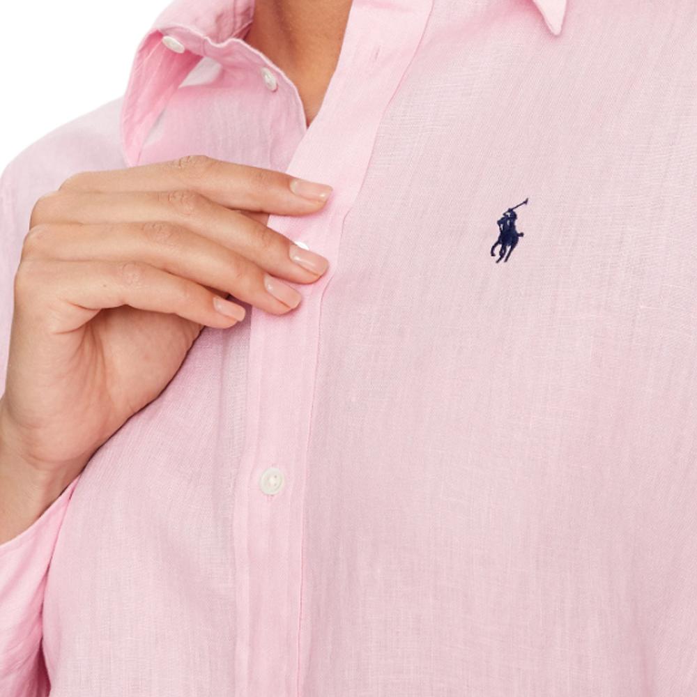 (Women) Polo Ralph Lauren  Pink Logo Single-Breasted Long Sleeve Shirt. 211920516-011 圖 6
