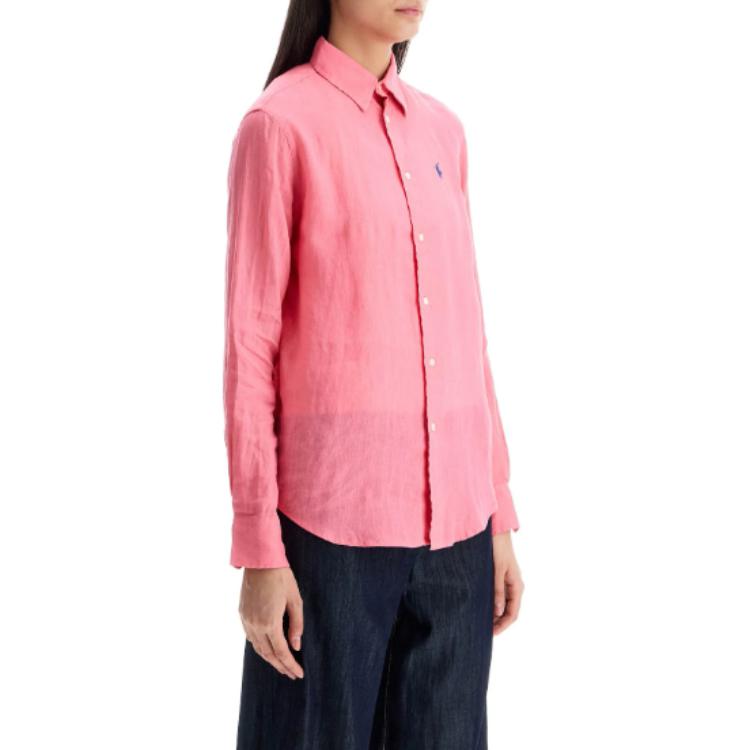 (Women) Polo Ralph Lauren  Pink Long Sleeve Polo Shirt with Logo Embroidery. 211970730-007 圖 3