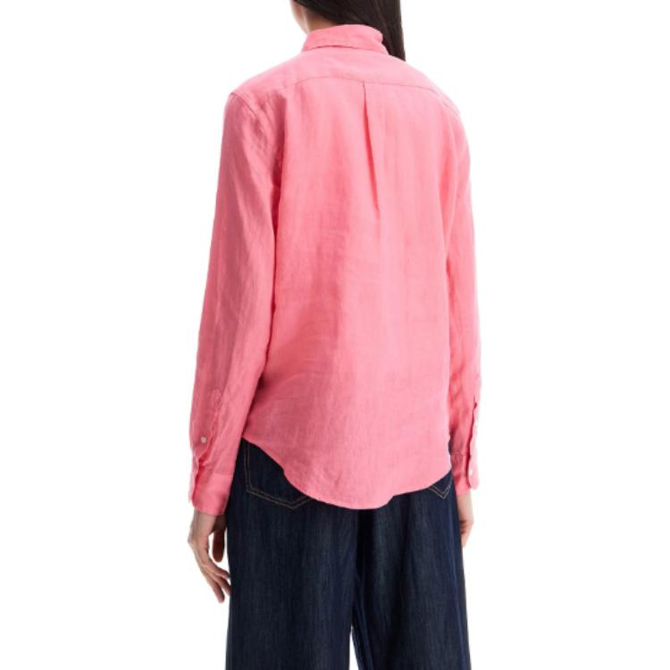 (Women) Polo Ralph Lauren  Pink Long Sleeve Polo Shirt with Logo Embroidery. 211970730-007 圖 4