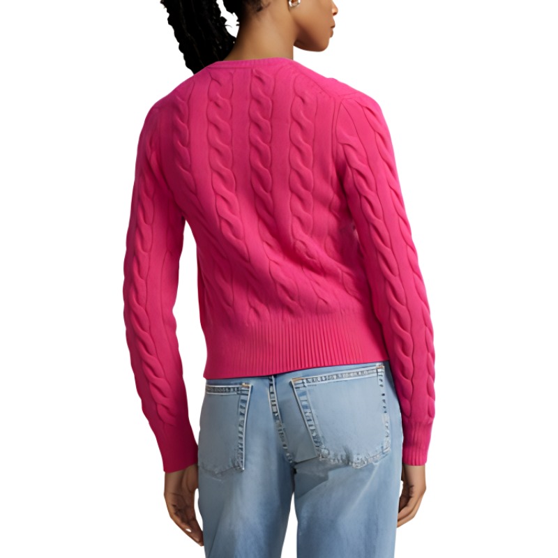 (Women) Polo Ralph Lauren  Pink Single-Breasted Embroidered Logo Long-Sleeve Sweater. 211910443-005 圖 5