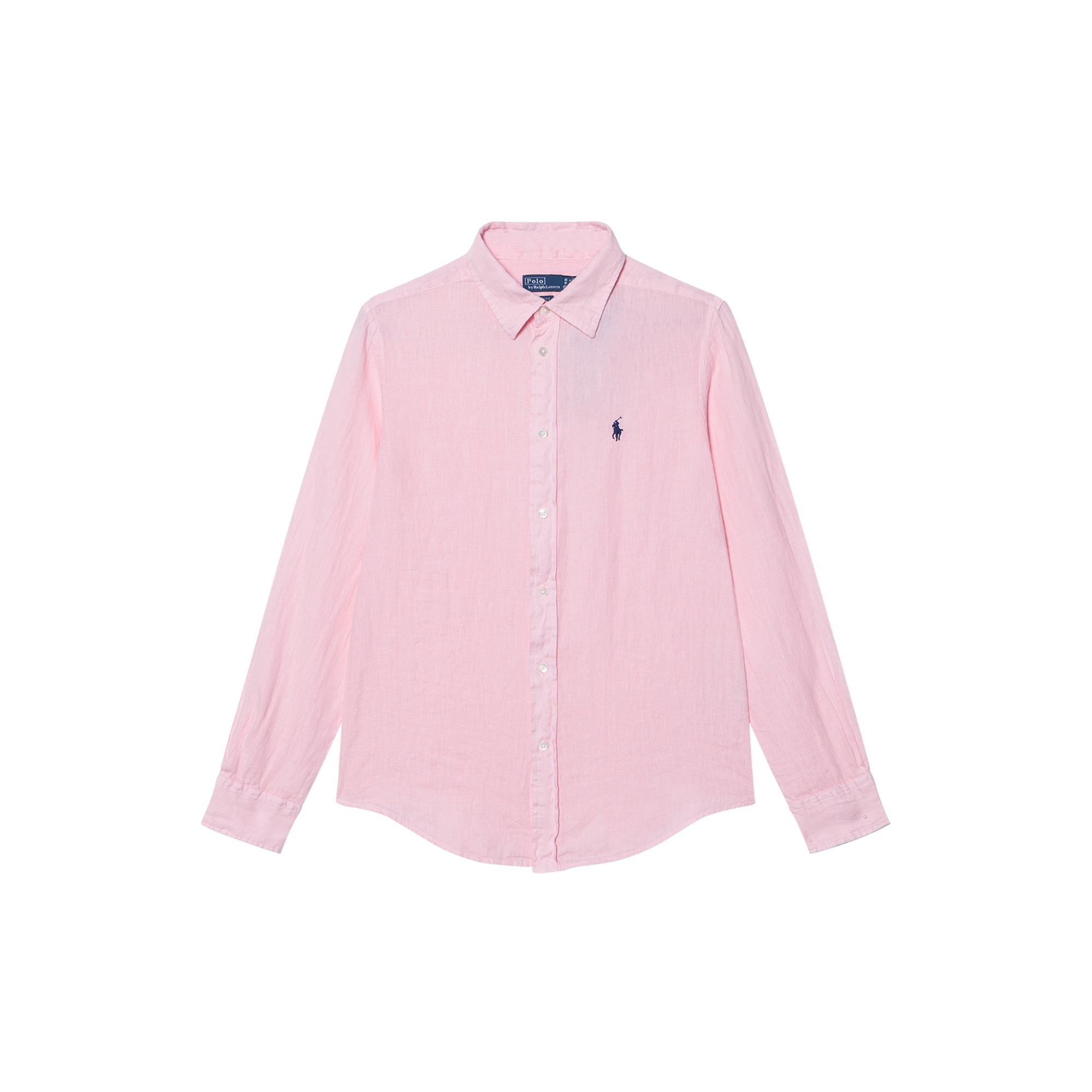 (Women) Polo Ralph Lauren  Pink Solid Logo Embroidered Button-Up Shirt. 211970730-014