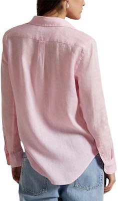 (W) Polo Ralph Lauren粉色刺绣标志休闲衬衫。 211970730-014 Purchase (W) Polo Ralph Lauren粉色刺绣标志休闲衬衫。 211970730-014