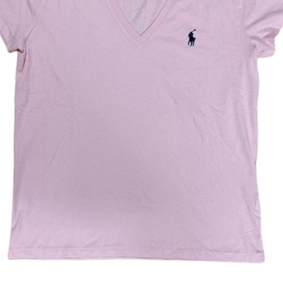 (W) Polo Ralph Lauren 粉色V領休閒T恤,刺繡標誌設計。 211682523-032 Purchase (W) Polo Ralph Lauren 粉色V領休閒T恤,刺繡標誌設計。 211682523-032