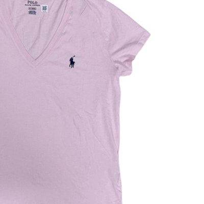 (W) Polo Ralph Lauren 粉色V領休閒T恤,刺繡標誌設計。 211682523-032 Details for (W) Polo Ralph Lauren 粉色V領休閒T恤,刺繡標誌設計。 211682523-032