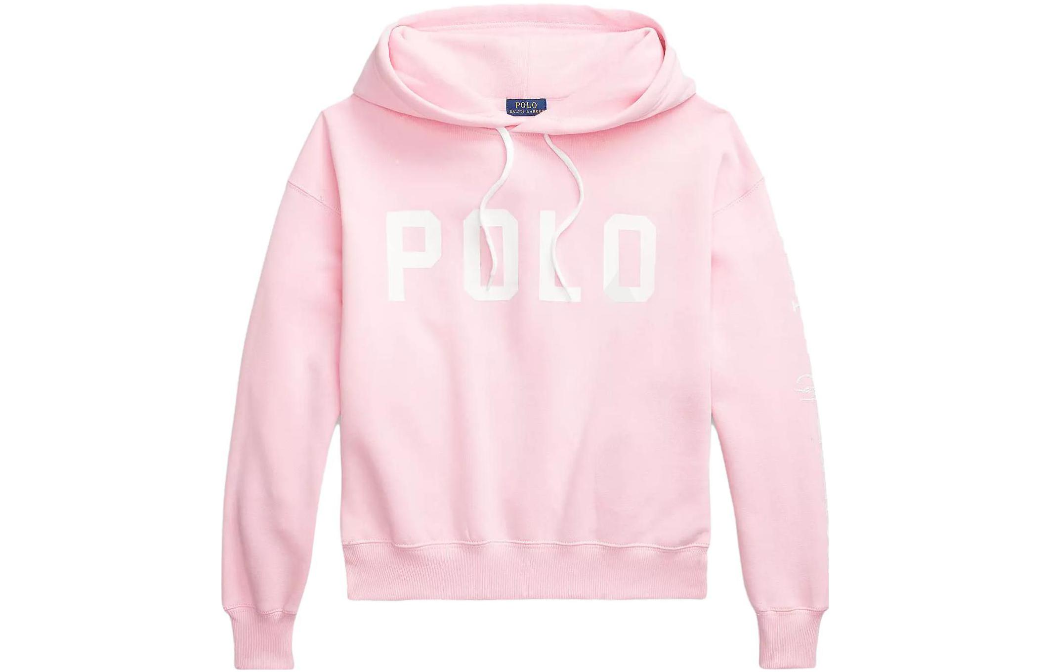 (Women) Polo Ralph Lauren  Pullover Sweatshirt Pink with Logo Print. 211843482-003