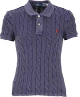 (Women) Polo Ralph Lauren Purple Logo Collar Short Sleeve Pullover Tee. 211943010-002 (Women) Polo Ralph Lauren Purple Logo Collar Short Sleeve Pullover Tee. 211943010-002