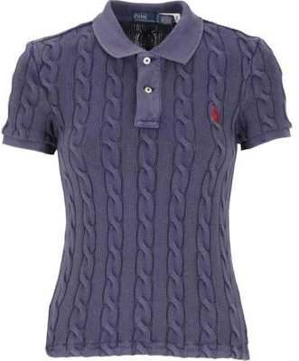 (Women) Polo Ralph Lauren Purple Logo Collar Short Sleeve Pullover Tee. 211943010-002 Order (Women) Polo Ralph Lauren Purple Logo Collar Short Sleeve Pullover Tee. 211943010-002