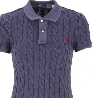 (Women) Polo Ralph Lauren Purple Logo Collar Short Sleeve Pullover Tee. 211943010-002 Shop (Women) Polo Ralph Lauren Purple Logo Collar Short Sleeve Pullover Tee. 211943010-002