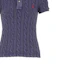 Sizing (Women) Polo Ralph Lauren Purple Logo Collar Short Sleeve Pullover Tee. 211943010-002
