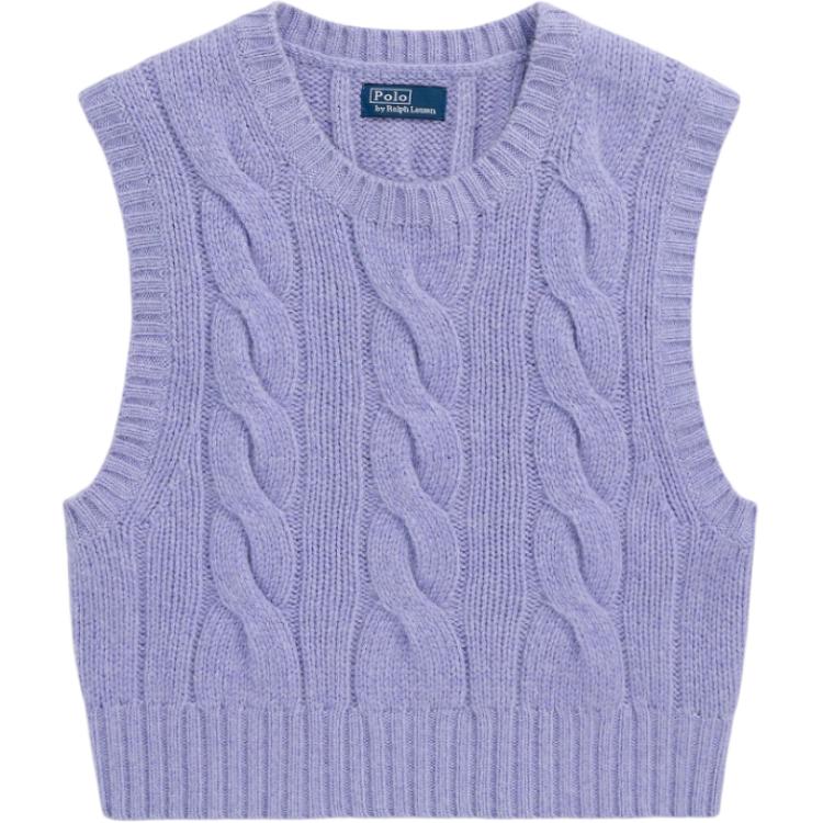 (Women) Polo Ralph Lauren  Purple Slim-Fit Cable Knit Sleeveless Sweater. WMPOSWENC021048 圖 2