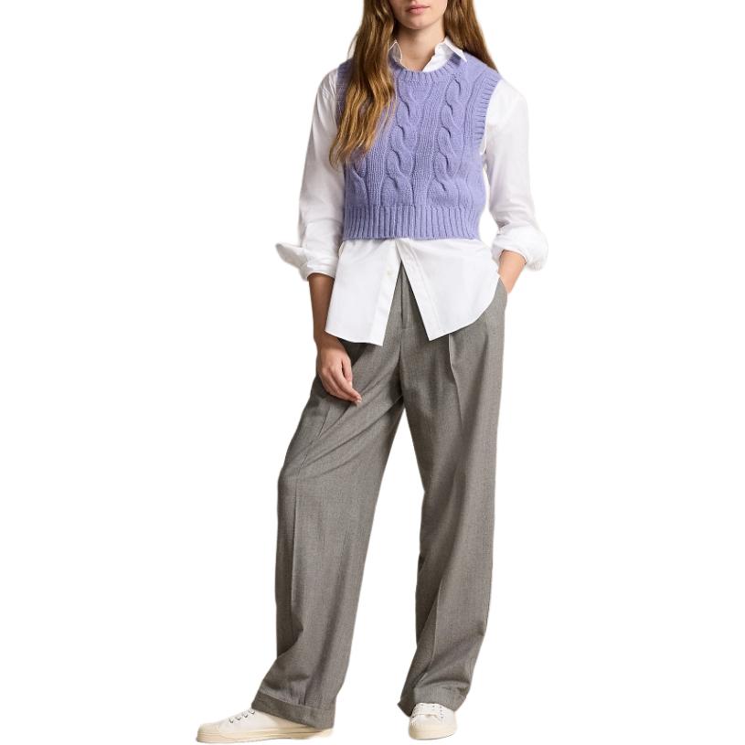 (Women) Polo Ralph Lauren  Purple Slim-Fit Cable Knit Sleeveless Sweater. WMPOSWENC021048 圖 3