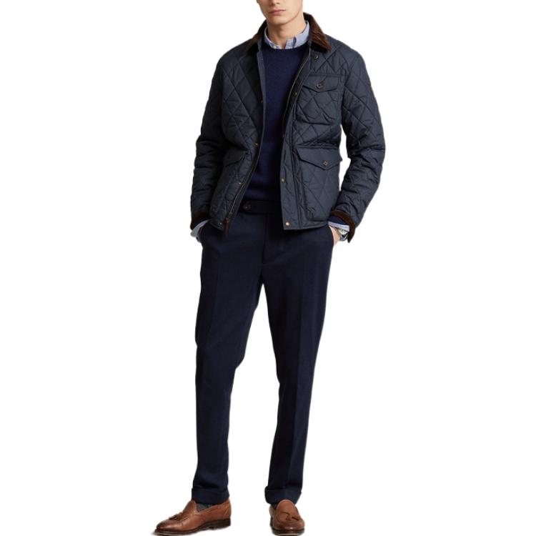 Shop (W) Polo Ralph Lauren 防水紋理海軍藍Logo夾克 FW22. MNPOOTW16020890-410